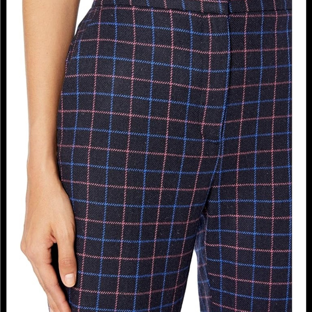 Rag & Bone High Waisted Poppy Plaid Wool Blend Pants.